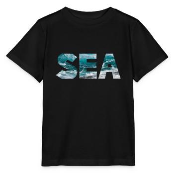 SEA - Stanley/Stella Kinder T-Shirt MINI CREATOR  - Schwarz - Vorne - Mikhail (115cm)