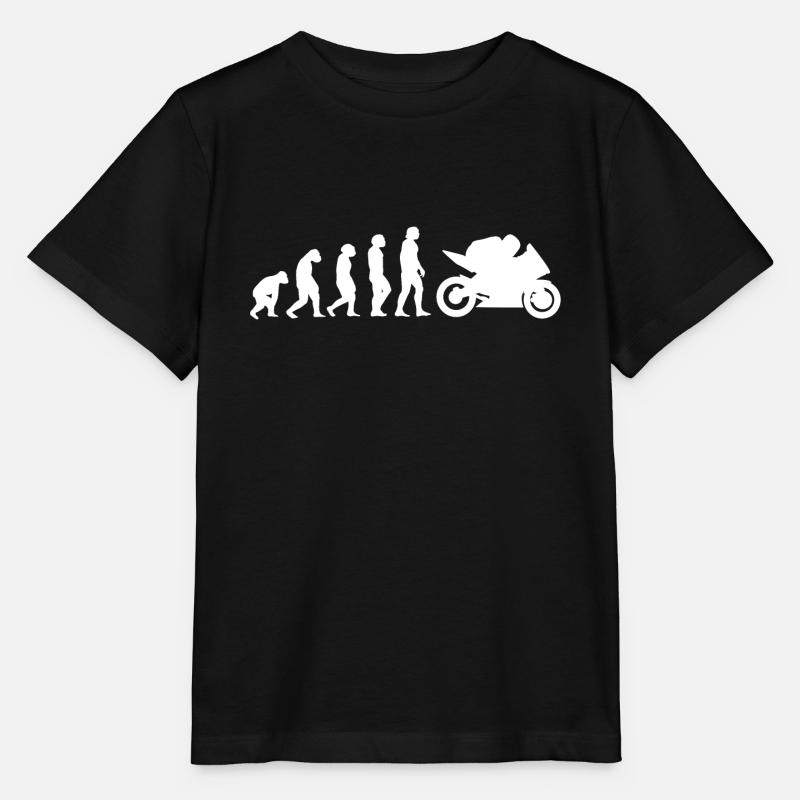 Evolution de la moto - T-shirt bio MINI CREATOR Stanley/Stella Enfant - noir