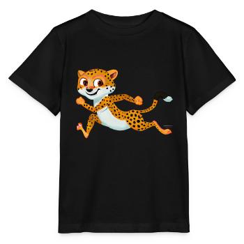 Cheetah court - T-shirt bio MINI CREATOR Stanley/Stella Enfant - noir - Devant - Mikhail (115cm)