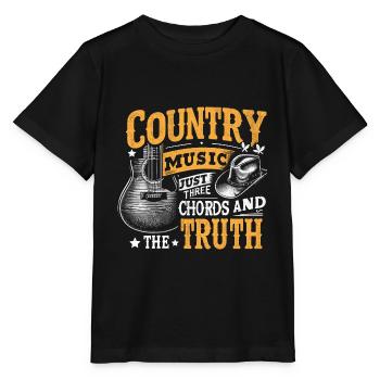 Country Music Just Three Chords And The Truth Song - Stanley/Stella MINI CREATOR Kids’ T-Shirt - black - Front - Mikhail (115cm)