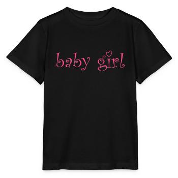 Bébé fille rose avec coeur - T-shirt bio MINI CREATOR Stanley/Stella Enfant - noir - Devant - Mikhail (115cm)