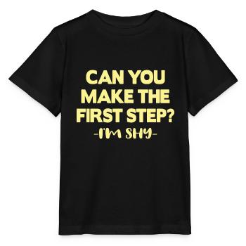 Kannst du den ersten Schritt machen? - Stanley/Stella Kinder T-Shirt MINI CREATOR  - Schwarz - Vorne - Mikhail (115cm)