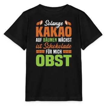 Kakao Schokoladen Liebhaber Obst Tafel Schokolade - Stanley/Stella Kinder T-Shirt MINI CREATOR  - Schwarz - Vorne - Mikhail (115cm)