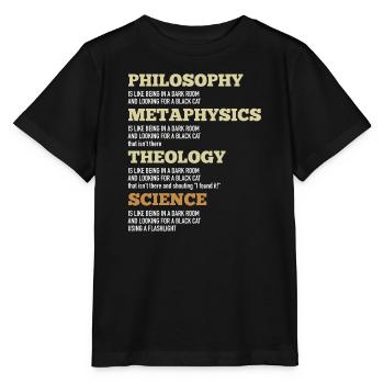 Philosophie Métaphysique Théologie Science Chat noir - T-shirt bio MINI CREATOR Stanley/Stella Enfant - noir - Devant - Mikhail (115cm)