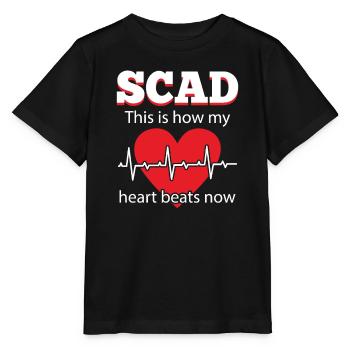 Scad Mon cœur bat maintenant Heartbeat Crise cardiaque - T-shirt bio MINI CREATOR Stanley/Stella Enfant - noir - Devant - Mikhail (115cm)