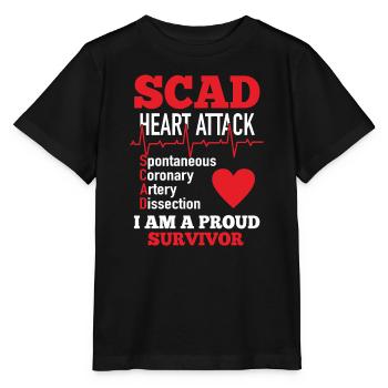 Scad Heart Attack Proud Survivor Chirurgie cardiaque - T-shirt bio MINI CREATOR Stanley/Stella Enfant - noir - Devant - Mikhail (115cm)