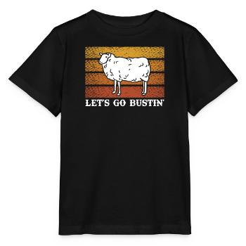 Let's Go Butin' Mutton Vintage Sheep Gift - Stanley/Stella MINI CREATOR Kids’ T-Shirt - black - Front - Mikhail (115cm)