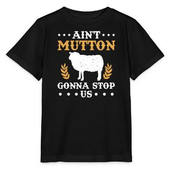 Sheep Rider Ain't Mutton Gonna Stop Us Gift - Stanley/Stella MINI CREATOR Kids’ T-Shirt - black - Front - Mikhail (115cm)