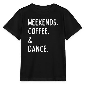 Kaffeetanz am Wochenende - Stanley/Stella Kinder T-Shirt MINI CREATOR  - Schwarz - Vorne - Mikhail (115cm)