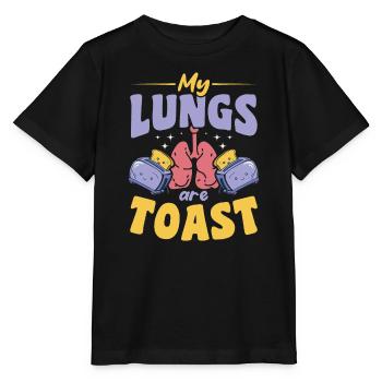My Lungs Are Toast Lungen Transplantation Kawaii - Stanley/Stella Kinder T-Shirt MINI CREATOR  - Schwarz - Vorne - Mikhail (115cm)