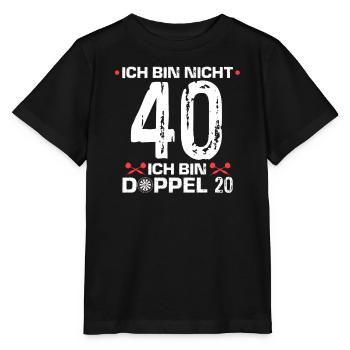 Dartspieler Geburtstag 40 Bin Doppel 20 Geschenk - Stanley/Stella Kinder T-Shirt MINI CREATOR  - Schwarz - Vorne - Mikhail (115cm)