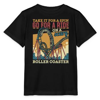 Vintage Looping Roller Coaster Ride Cadeau - T-shirt bio MINI CREATOR Stanley/Stella Enfant - noir - Devant - Mikhail (115cm)