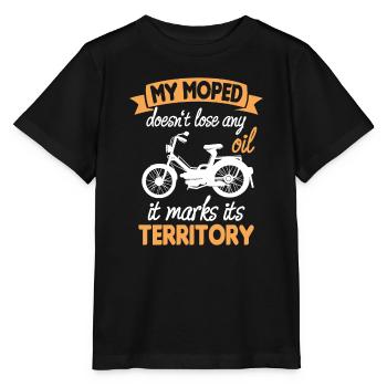 Moped Lose Oil Marks Territory Moped Driver Hobbyist - Stanley/Stella MINI CREATOR Kids’ T-Shirt - black - Front - Mikhail (115cm)