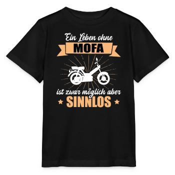 Mofa Fahren Mopedfahrer Leben Sinnlos Ohne Zweirad - Stanley/Stella Kinder T-Shirt MINI CREATOR  - Schwarz - Vorne - Mikhail (115cm)