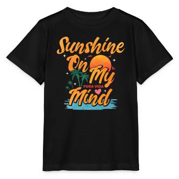 Pura Vida Sunshine Costa Rica Lateinamerika - Stanley/Stella Kinder T-Shirt MINI CREATOR  - Schwarz - Vorne - Mikhail (115cm)