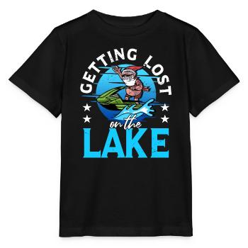 Se perdre sur le bateau à moteur jet skieur du lac - T-shirt bio MINI CREATOR Stanley/Stella Enfant - noir - Devant - Mikhail (115cm)