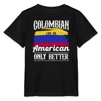 Colombian Südamerika Herkunftsland Lateinamerika - Stanley/Stella Kinder T-Shirt MINI CREATOR  - Schwarz - Vorne - Mikhail (115cm)
