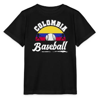 Kolumbien Baseballspieler Baseball Meisterschaft - Stanley/Stella Kinder T-Shirt MINI CREATOR  - Schwarz - Vorne - Mikhail (115cm)
