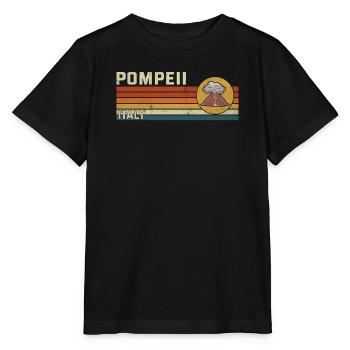 Pompéi Italie Vintage éruption volcanique cadeau - T-shirt bio MINI CREATOR Stanley/Stella Enfant - noir - Devant - Mikhail (115cm)