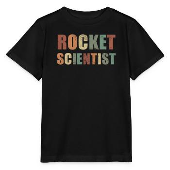 Rocket Scientist Aerospace Engineer Spaceship - Stanley/Stella Kinder T-Shirt MINI CREATOR  - Schwarz - Vorne - Mikhail (115cm)