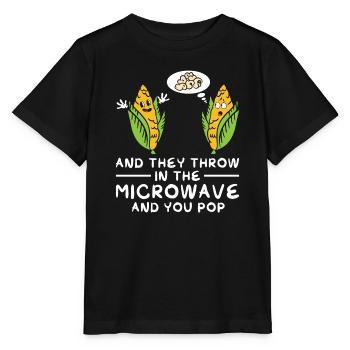 Popcorn Blague Anime Pop-corn Kawaii Pop-corn Popcorn - T-shirt bio MINI CREATOR Stanley/Stella Enfant - noir - Devant - Mikhail (115cm)