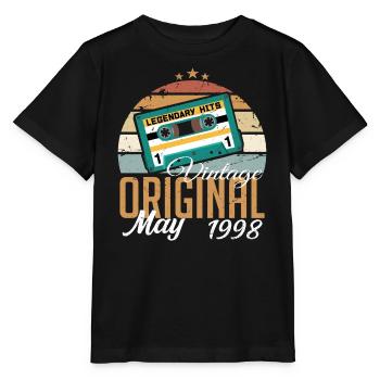 Cadeau d’anniversaire mai 1998 mai 1998 mai - mai 1998 - T-shirt bio MINI CREATOR Stanley/Stella Enfant - noir - Devant - Mikhail (115cm)