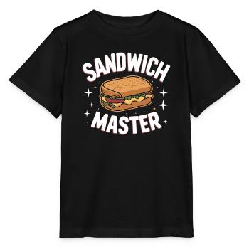 Maître du sandwich - T-shirt bio MINI CREATOR Stanley/Stella Enfant - noir - Devant - Mikhail (115cm)