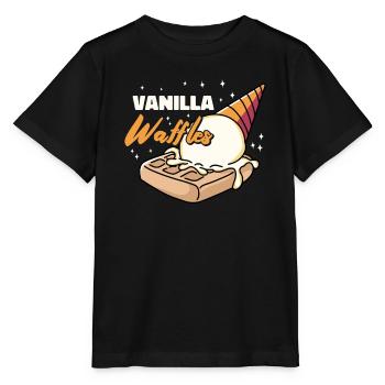 Vanillewaffeln Sirup Frühstückswaffeln - Stanley/Stella Kinder T-Shirt MINI CREATOR  - Schwarz - Vorne - Mikhail (115cm)
