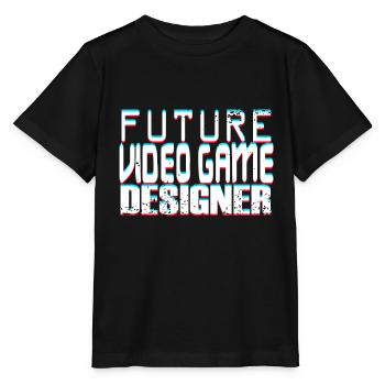 Futur concepteur de jeux vidéo - T-shirt bio MINI CREATOR Stanley/Stella Enfant - noir - Devant - Mikhail (115cm)