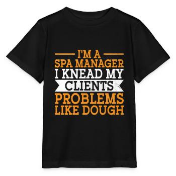 SPA-Manager Job Wellness Lustiges SPA-Management Sayi - Stanley/Stella Kinder T-Shirt MINI CREATOR  - Schwarz - Vorne - Mikhail (115cm)