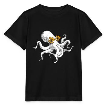 Krake - Stanley/Stella Kinder T-Shirt MINI CREATOR  - Schwarz - Vorne - Mikhail (115cm)