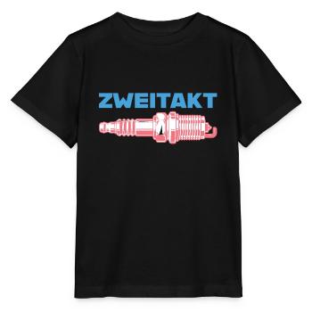Zweitakt Zündkerze farbig - Stanley/Stella Kinder T-Shirt MINI CREATOR  - Schwarz - Vorne - Mikhail (115cm)