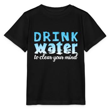 Boire de l’eau - T-shirt bio MINI CREATOR Stanley/Stella Enfant - noir - Devant - Mikhail (115cm)