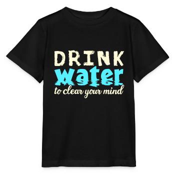 Boire de l’eau - T-shirt bio MINI CREATOR Stanley/Stella Enfant - noir - Devant - Mikhail (115cm)