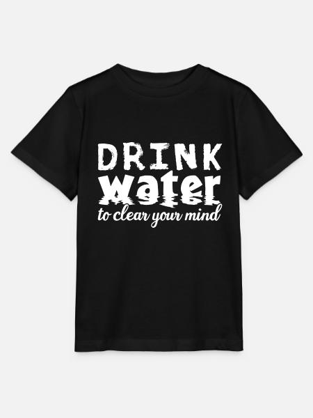 Drink Water - Stanley/Stella Kinder T-Shirt MINI CREATOR  - Schwarz