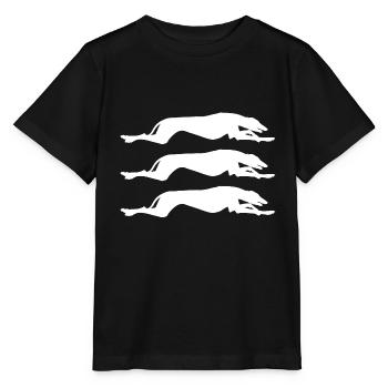 Motif Greyhound - T-shirt bio MINI CREATOR Stanley/Stella Enfant - noir - Devant - Mikhail (115cm)