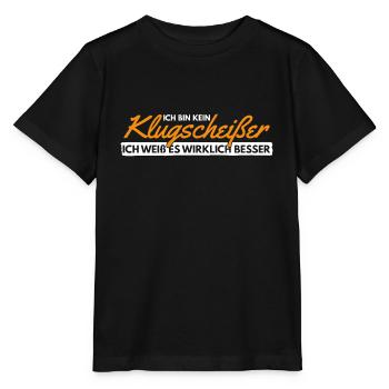Klugscheißer Besserwisser Klugscheisser Geschenk - Stanley/Stella Kinder T-Shirt MINI CREATOR  - Schwarz - Vorne - Mikhail (115cm)