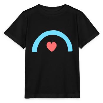 Coeur Arc Forme Symbole Formes Rouge Bleu - T-shirt bio MINI CREATOR Stanley/Stella Enfant - noir - Devant - Mikhail (115cm)