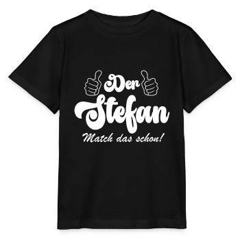 der Stefan match das schon - Stanley/Stella Kinder T-Shirt MINI CREATOR  - Schwarz - Vorne - Mikhail (115cm)