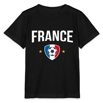 équipe de france football suppourter championnat - T-shirt bio MINI CREATOR Stanley/Stella Enfant - noir - Devant - Mikhail (115cm)