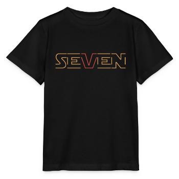 7th Birthday Lettering "Seven" modern - Stanley/Stella MINI CREATOR Kids’ T-Shirt - black - Front - Mikhail (115cm)