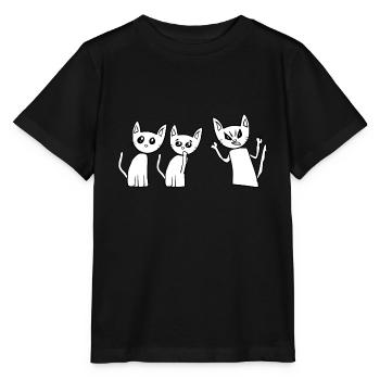 Combattre les chats Chats Cris - T-shirt bio MINI CREATOR Stanley/Stella Enfant - noir - Devant - Mikhail (115cm)