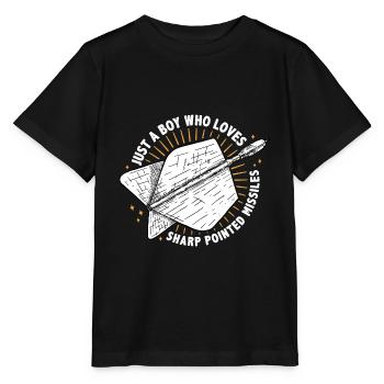 Just A Boy Who Loves Sharp Pointed Missiles Dart P - Stanley/Stella MINI CREATOR Kids’ T-Shirt - black - Front - Mikhail (115cm)