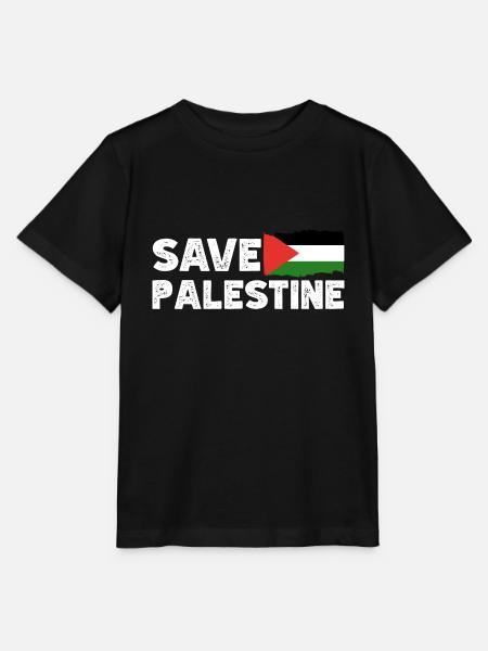 Soutenez le drapeau palestinien de Gaza libre pour sauver la Palestine - Stanley/Stella T-shirt MINI CREATOR til børn - sort