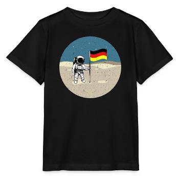 Duitse maanlanding Duitse astronautenmaan - Stanley/Stella Kinder-T-shirt MINI CREATOR  - zwart - Voor - Mikhail (115cm)