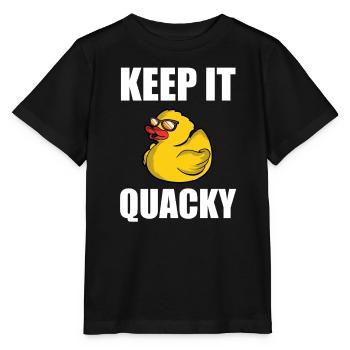 Keep It Quacky - Gummientchen Rubber Duck Duckie - Stanley/Stella MINI CREATOR Kids’ T-Shirt - black - Front - Mikhail (115cm)