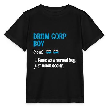 Drum Corps Marching Band Drum Corp Boy Music Percu - T-shirt bio MINI CREATOR Stanley/Stella Enfant - noir - Devant - Mikhail (115cm)