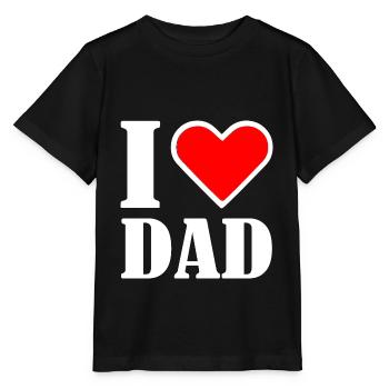 I love dad - Stanley/Stella MINI CREATOR Kids’ T-Shirt - black - Front - Mikhail (115cm)