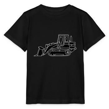 Bulldozer bouteur 2 - T-shirt bio MINI CREATOR Stanley/Stella Enfant - noir - Devant - Mikhail (115cm)