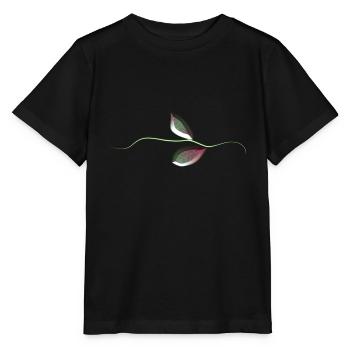 blätter blatt symbol pflanze - Stanley/Stella Kinder T-Shirt MINI CREATOR  - Schwarz - Vorne - Mikhail (115cm)